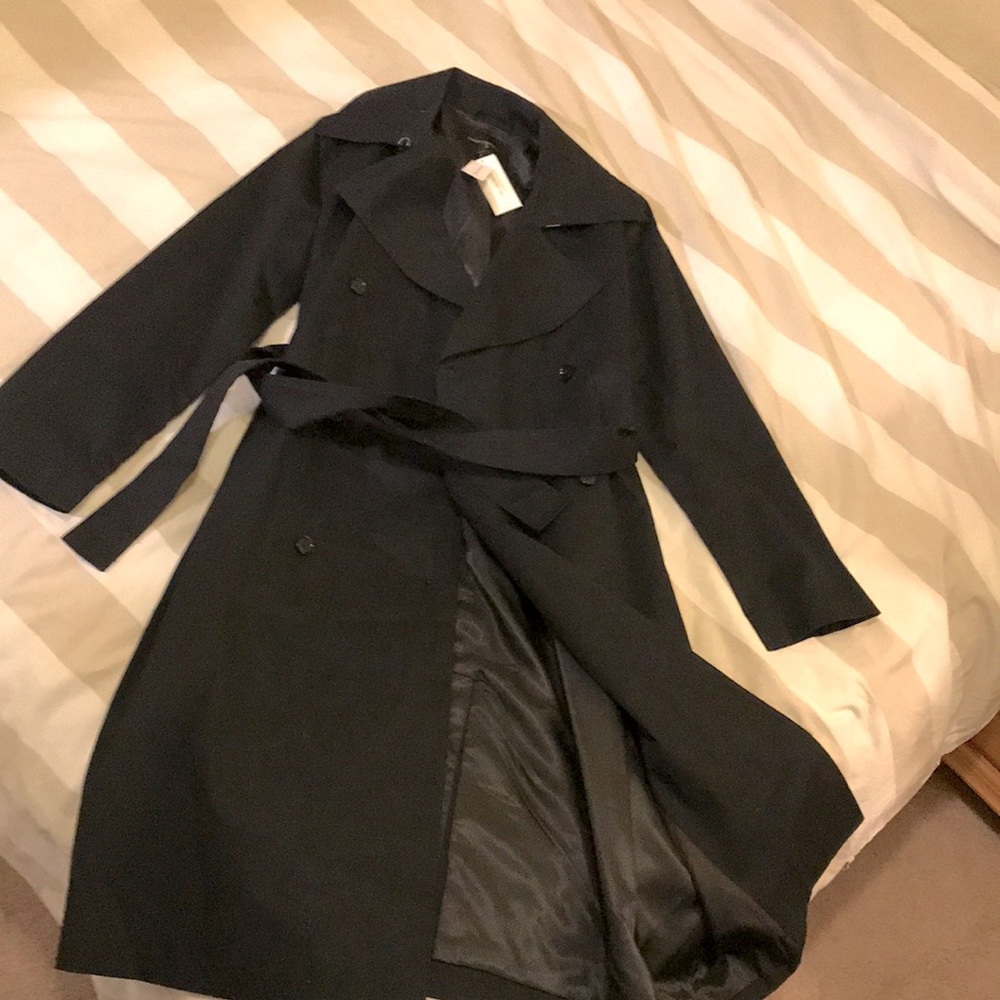 Banana republic black trench coat